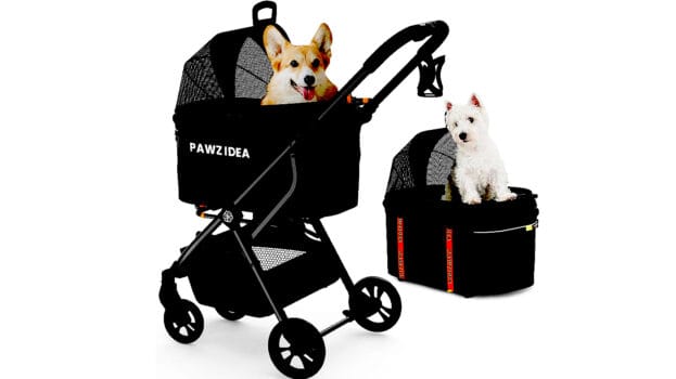 PAWZIDEA Pet Stroller 4 in 1