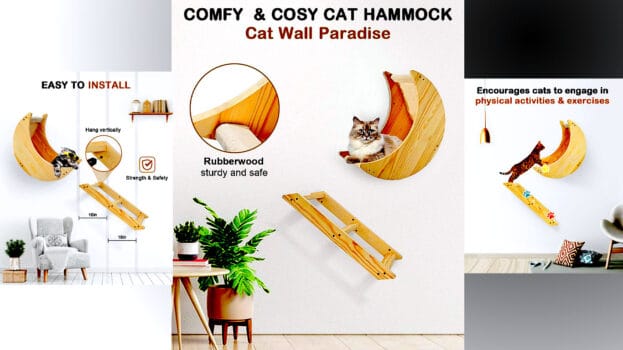 Cat Wall Shelves with Step