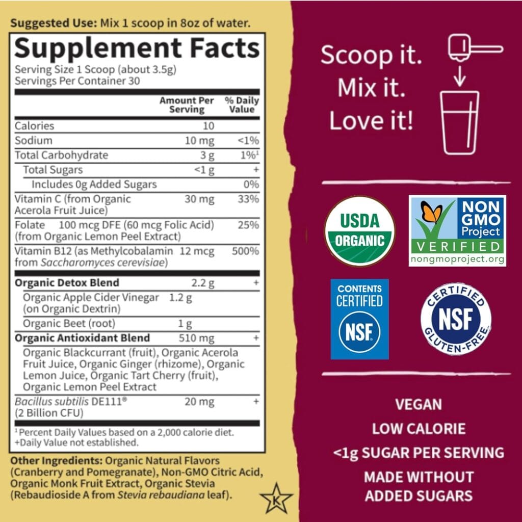 Garden of Life Organic Beet Root Powder with Antioxidants