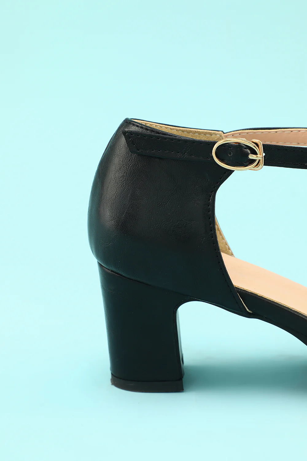 ZAPAKA Leather Black Chunky Heels - Image 6