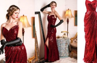 1920s Strapless Sequin Bridesmaid Dress