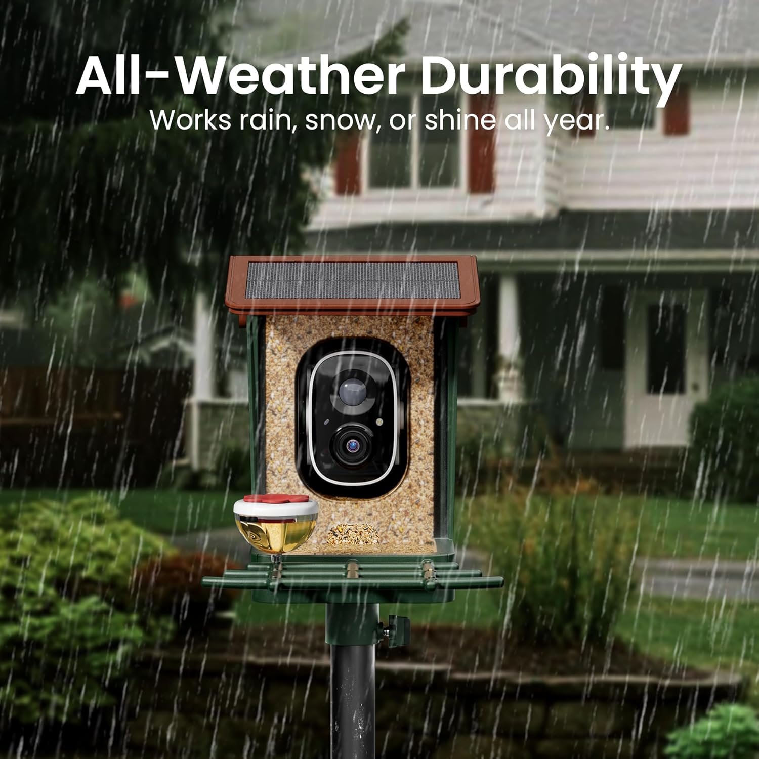 Smart Bird Feeder with Camera Solar Powered 2K HD Video - Image 4