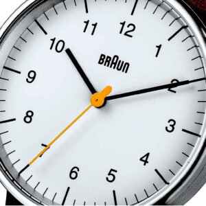 Braun BN0021 Classic Quartz (38mm) White Dial / Brown Leather Strap Watch