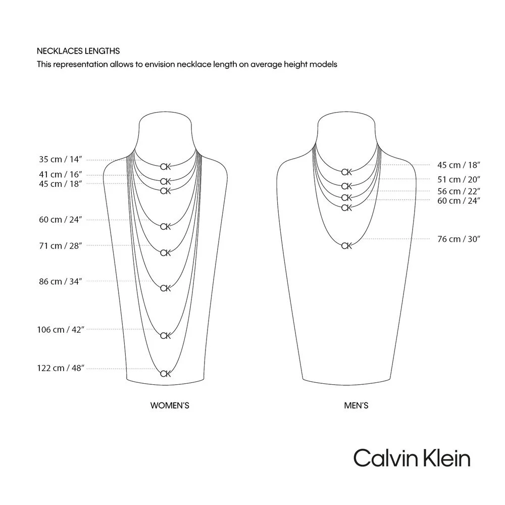 Calvin Klein Men's Silver Tone Bar Pendant Chain Necklace