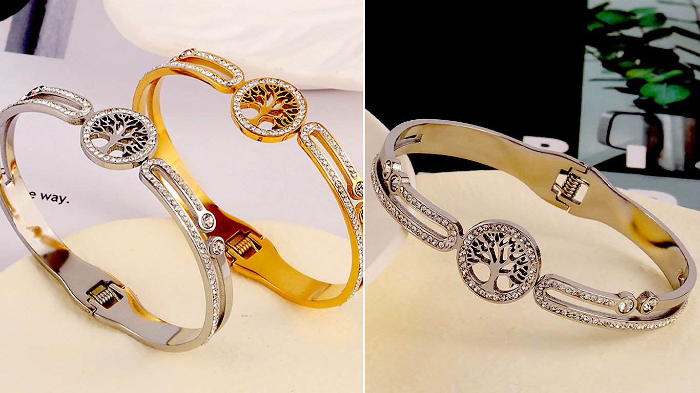 Fashion Stainless Steel Bracelet with Beading