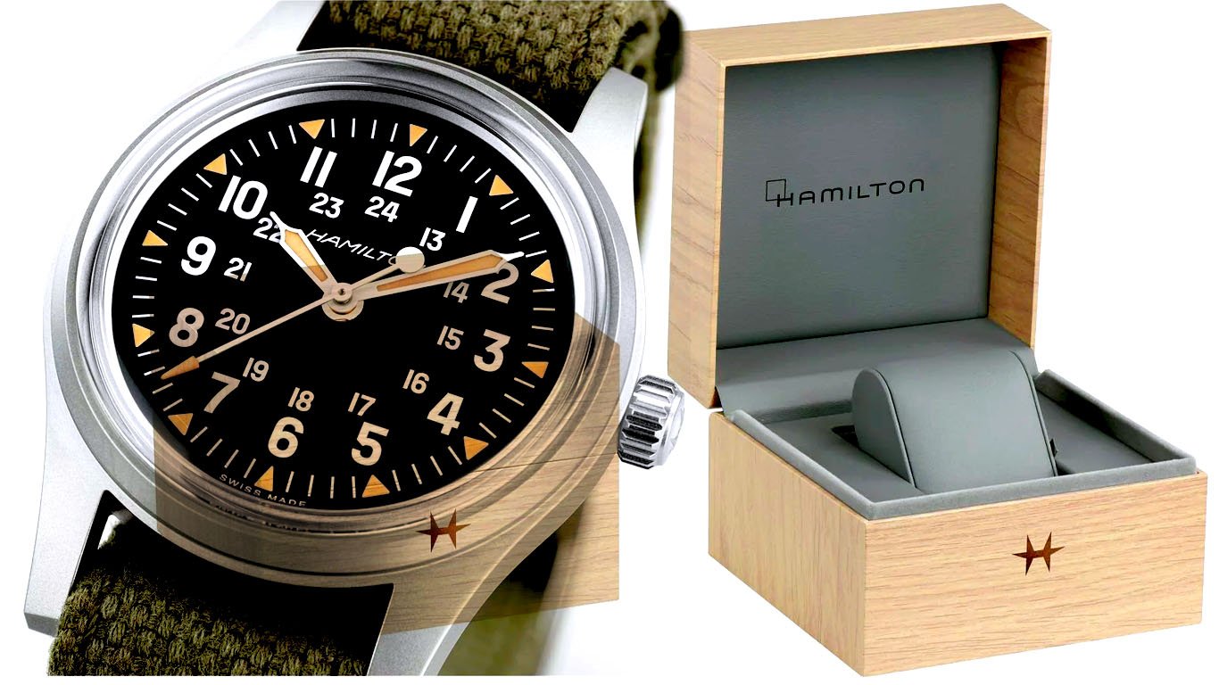 Hamilton Khaki Field Mechanical America 250th Special Edition (36mm) Black Dial Khaki Cotton NATO Strap Watch