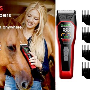 Horse Clippers Low Noise Rechargeble Horse Trimmer Kit