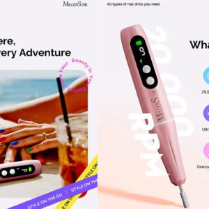 PC90G Pen-Shaped Portable Rechargeable Nail Drill 20,000RPM - Pink