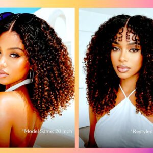 UNice Ombre Brown Burmese Curly Wig With Finger Curly Ends Bye-Bye