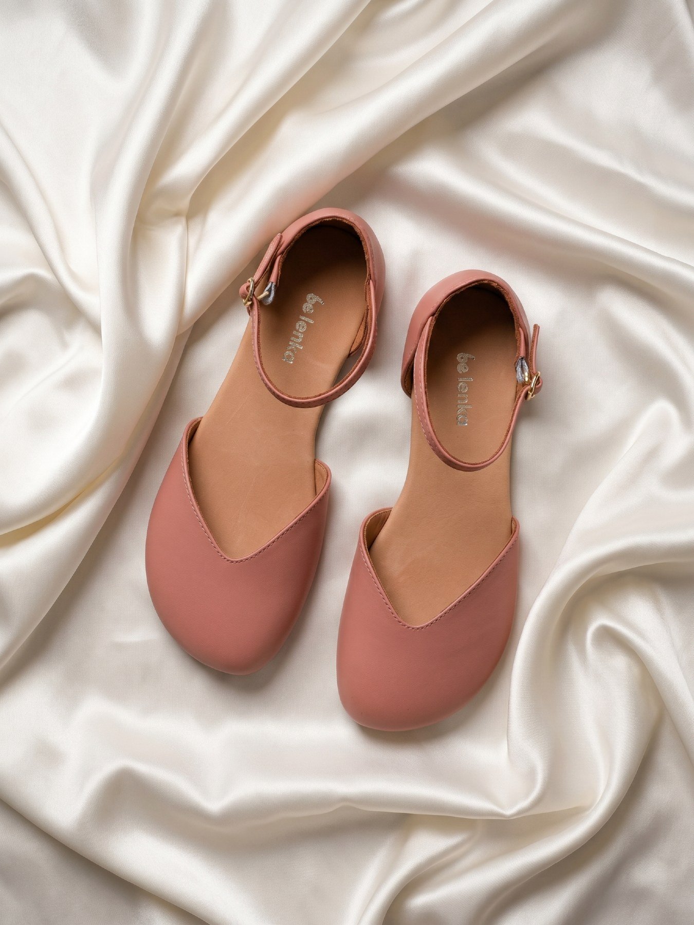 Lilea barefoot ballet flats in soft blush nappa leather - Image 2