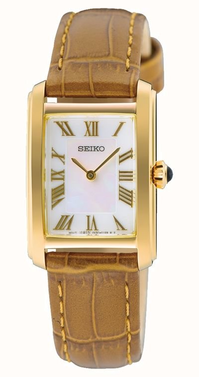 Seiko Caprice Classic (22.2mm) Mother-of-Pearl Dial / Brown Leather Strap SWR100P1