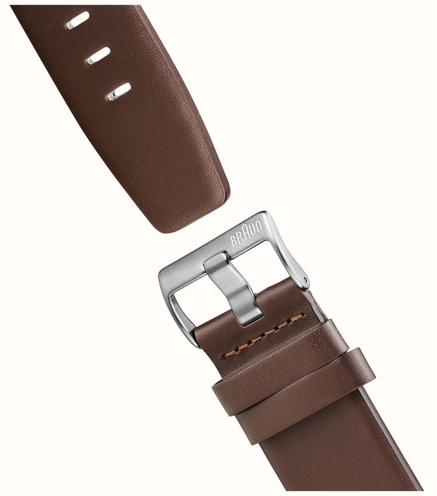 Braun BN0021 Classic Quartz (38mm) White Dial / Brown Leather Strap Watch - Image 6