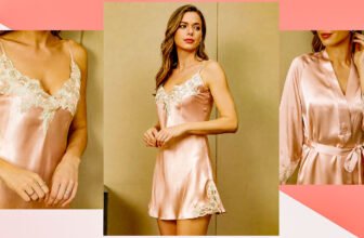 100% Mulberry Silk Spaghetti Strap Lace Nightgown & Robe Set