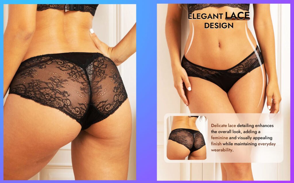 100% Silk Jersey 100% Mulberry Silk Sexy Lace Panty