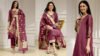 Old Rose Solid Straight Suit Set