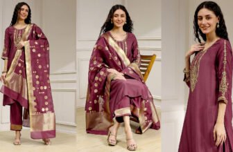 Old Rose Solid Straight Suit Set