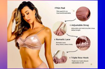 Pure Silk 100% Mulberry Silk Lace Trimmed Bra with Adjustable Straps