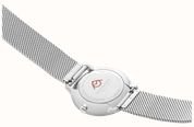 Mondaine Doppio (33mm) Rose-Gold Moiré Dial / Stainless Steel Mesh Bracelet Watch - Image 2