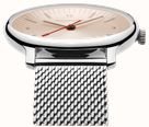 Mondaine Doppio (33mm) Rose-Gold Moiré Dial / Stainless Steel Mesh Bracelet Watch - Image 7