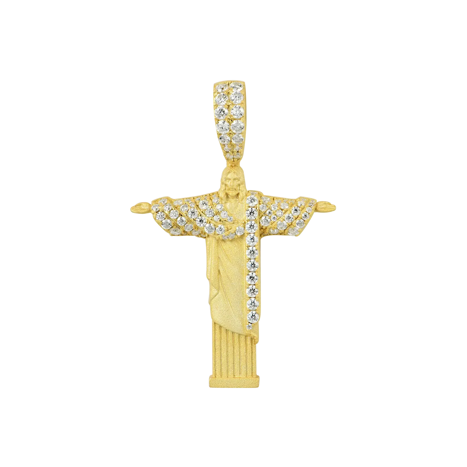 Moissanite Cristo Redentor Pendant - Micro - Image 6
