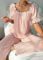 Light Pink Short Sleeve Lounge Top and Pants