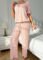 Light Pink Short Sleeve Lounge Top and Pants