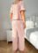 Light Pink Short Sleeve Lounge Top and Pants