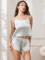Pure Silk 100% Mulberry Silk Side Slit Flowy Cami Set