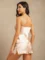 Pure Silk 100% Mulberry Silk Lace Trim Camisole Set with Side Slit