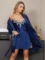 100% Mulberry Silk Spaghetti Strap Lace Nightgown & Robe Set