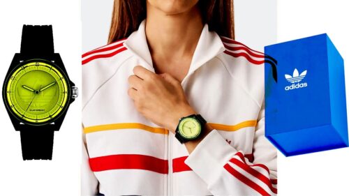 Adidas PROJECT FOUR SOLAR (41mm) Yellow Dial / Black Resin Strap