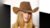 Brown Leather Like Frontier Hat