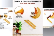 Cat Wall Shelves with Step, Wall Mounted Cat Furniture 