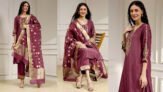 Old Rose Solid Straight Suit Set