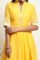 Yellow Blue Printed Cotton Anarkali Suit Set